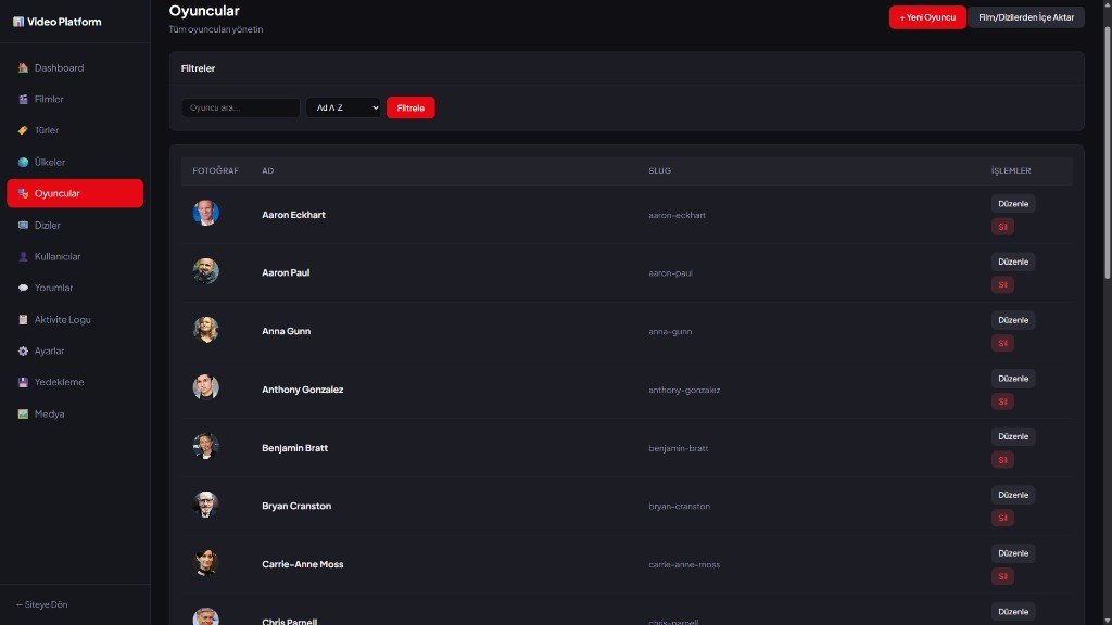 Video Platform - Yorum moderasyonu